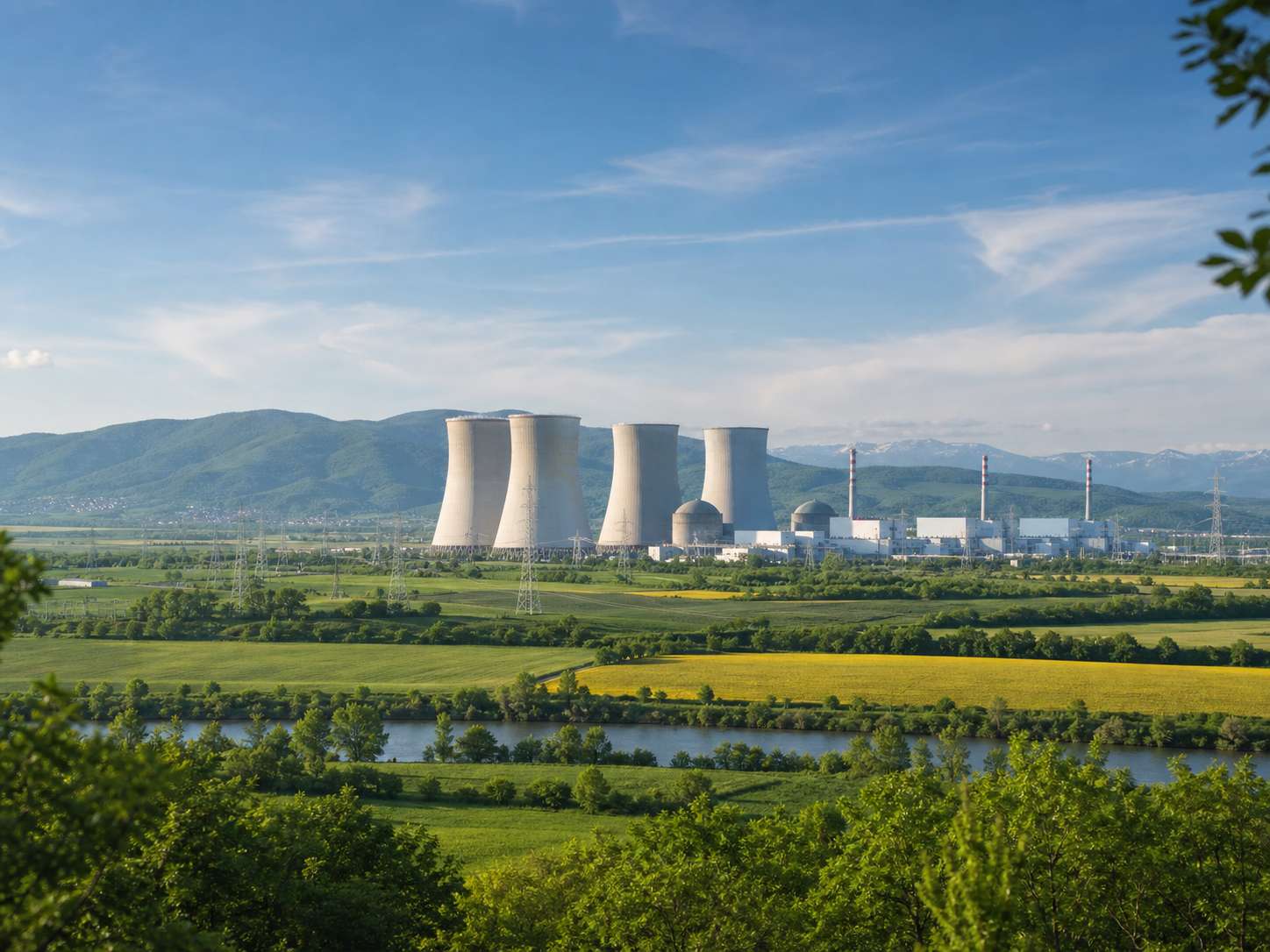 Ilustračný pohľad na jadrovú energetiku na Slovensku a modernú energetickú infraštruktúru